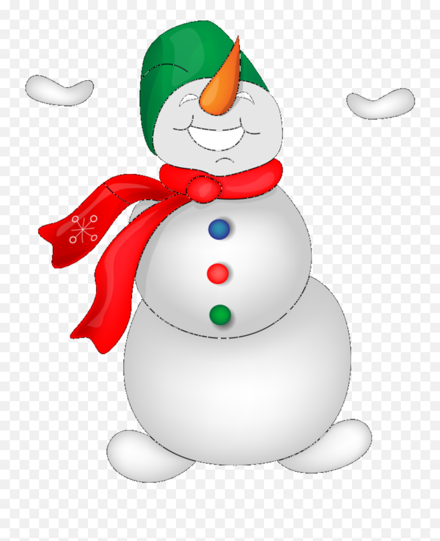 The Red Scarf Is Transparent And Free From Snowman - Snowman Bonhomme De Neige Clipart Emoji,Scarf Emoji