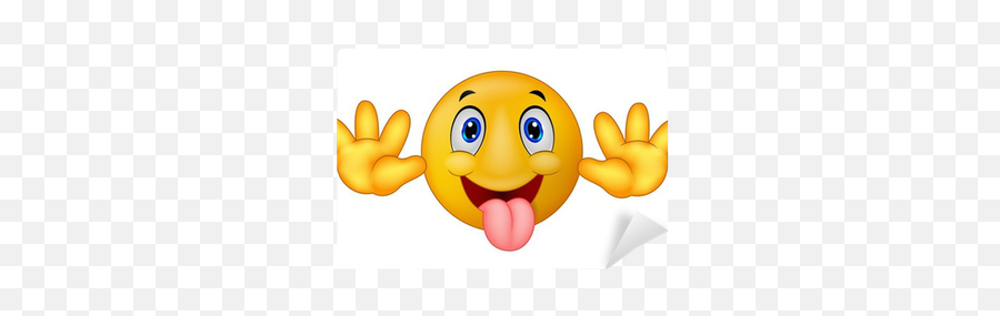 Playful Emoticon Smiley Jokingly Stuck - Happy Emoji,Winking Emoji With Tongue Sticking Out