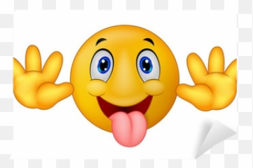 Playful Emoticon Smiley Jokingly Stuck - Happy Emoji,Winking Emoji With Tongue Sticking Out