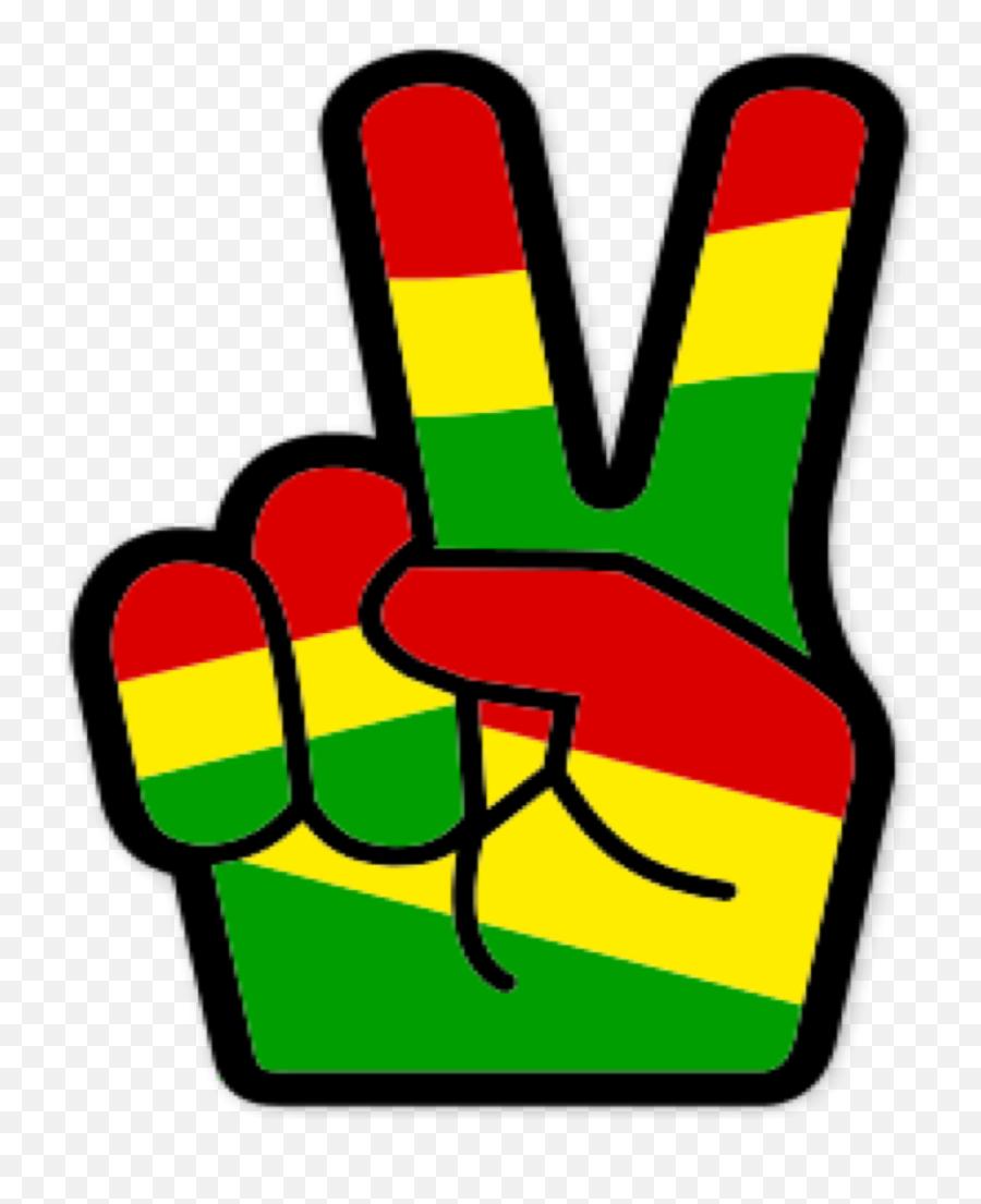 Download Peace Sticker - Peace Sign Hand Reggae Full Size Reggae Peace Sign Emoji,Peace Hand Emoji