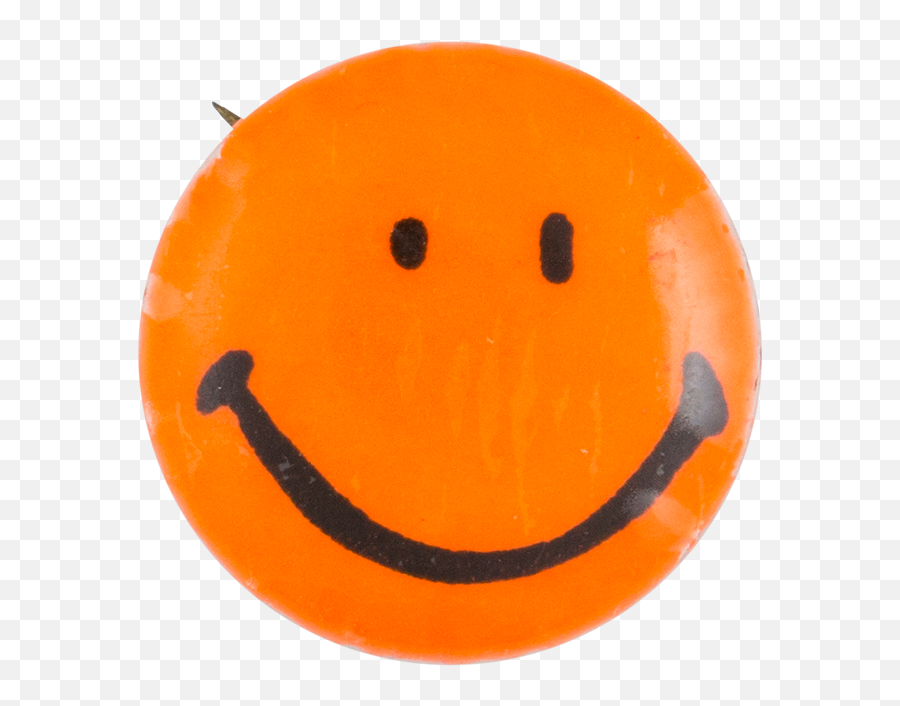 Orange Smiley 5 Busy Beaver Button Museum - Happy Emoji,^5 Emoticon