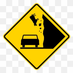 Falling Cows Sign - Falling Rocks Sign Emoji,Cow Showing Emotion