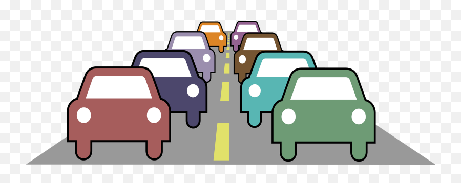 Traffic On The Open Road Clipart Free Download Transparent - Traffic Cars Clip Art Png Emoji,Emojis That Look Like Roads