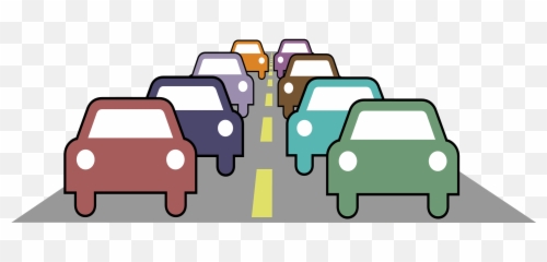Traffic On The Open Road Clipart Free Download Transparent - Traffic Cars Clip Art Png Emoji,Emojis That Look Like Roads