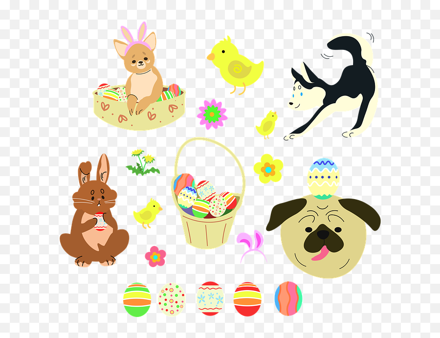 Free Photo Eggs Doggy Pet Dog Animal Easter Dog Easter - Max Happy Emoji,Emotions On Eggs
