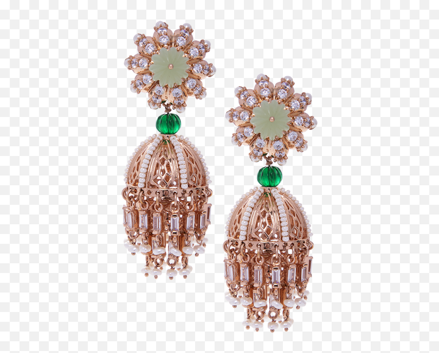 Melon Sculpte Earrings Emoji,Pearl Green Emotion