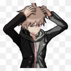 Danganronpa Naegi Sticker - Full Body Makoto Naegi Sprites Emoji,Danganronpa Emojis Copy And Paste