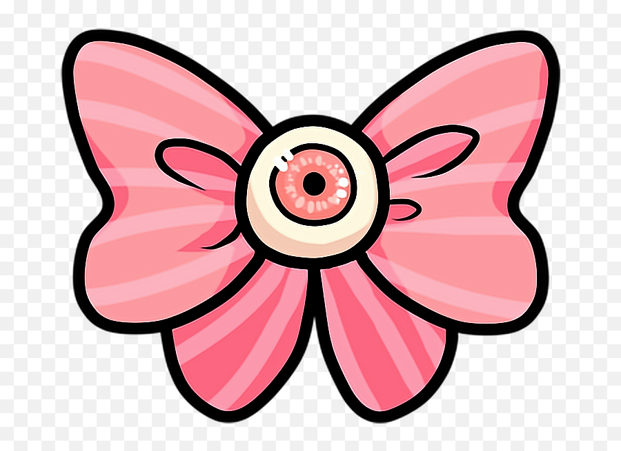 Pink Bow Pastel Goth Freetoedit - Pastel Goth Eyeball Bow Pastel Goth Bow Png Emoji,Goth Emojis