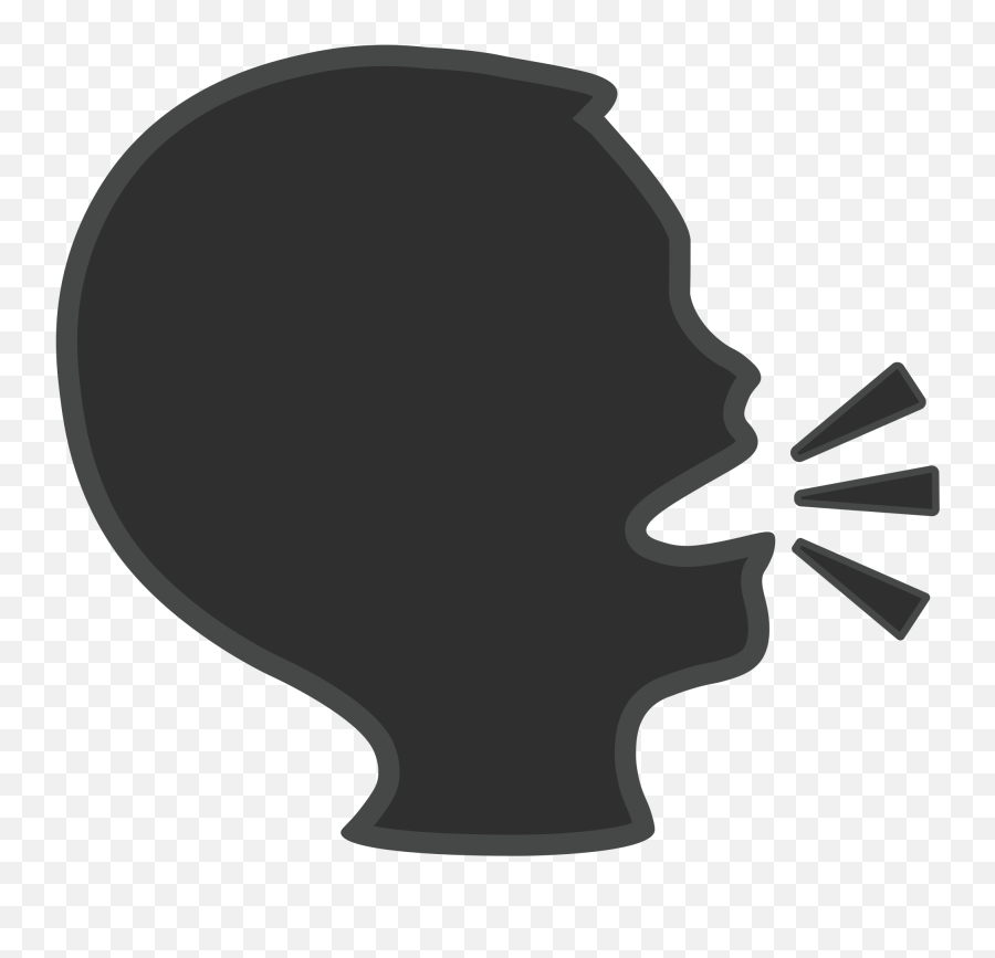 Speaking Head Emoji - Speaking Silhouette,Speaking Emoji