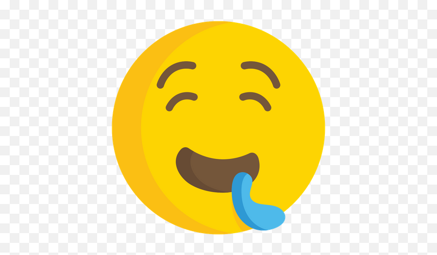 Free Drooling Face Flat Emoji Icon - Available In Svg Png Happy,Winking Face Emoji Vomiting