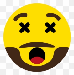 Beard Dead Emoji Face Icon - Amazed Emoji,Rosy Cheeks Emoji