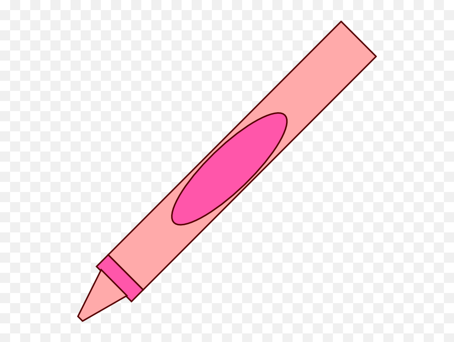 Pink Crayon Clipart - Crayon Animado Png Transparent Emoji,Temmy Emoticon