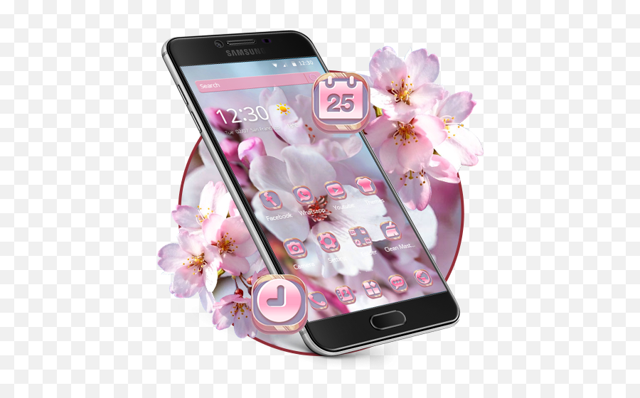 Pink Cherry Blossom Romantic Desktop Theme 111 Apk Emoji,Using Wnn Emojis