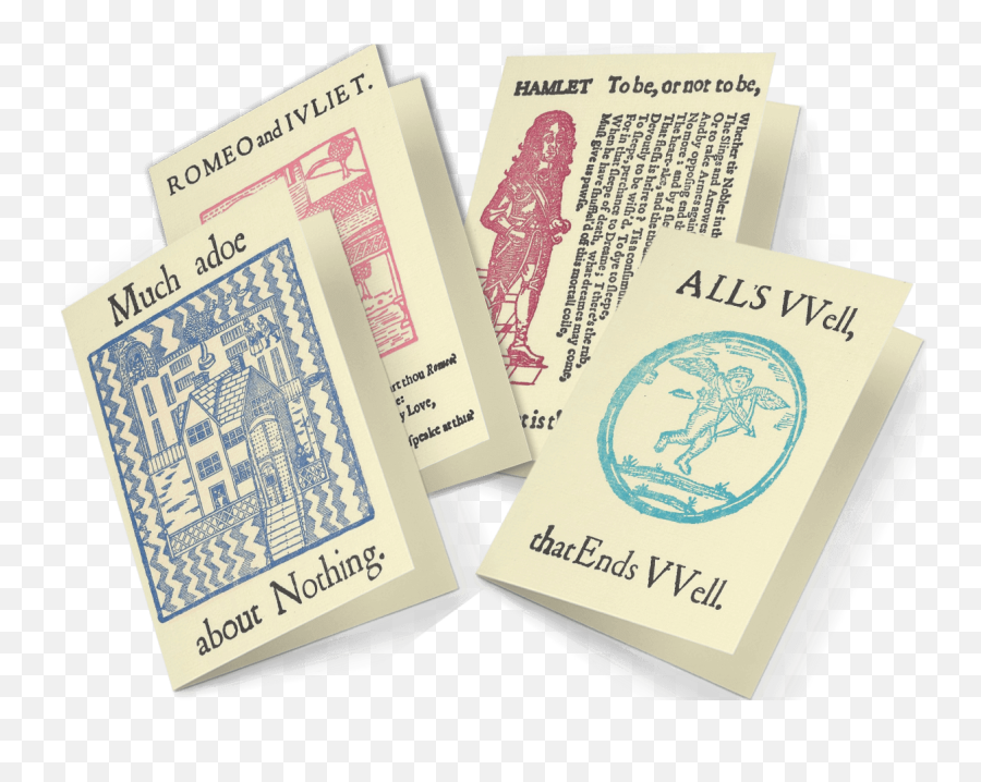 Shakespeare Postcards - First Folio Cards Emoji,Emotion Notecard
