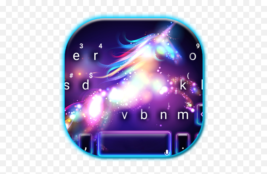Download Neon Galaxy Unicorn Keyboard Theme On Pc U0026 Mac With - Unicorn Background Emoji,Emoticon Keyboard For Samsung