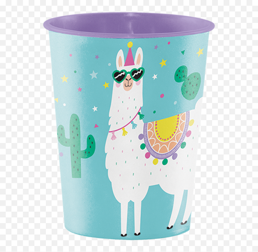 Llama Party Keepsake Souvenir Favor Cup Plastic 473ml - Lhama Party Favor Bag Emoji,Alpaca Emoticon