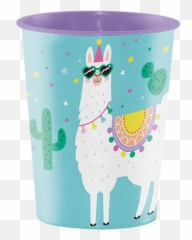 Llama Party Keepsake Souvenir Favor Cup Plastic 473ml - Lhama Party Favor Bag Emoji,Alpaca Emoticon
