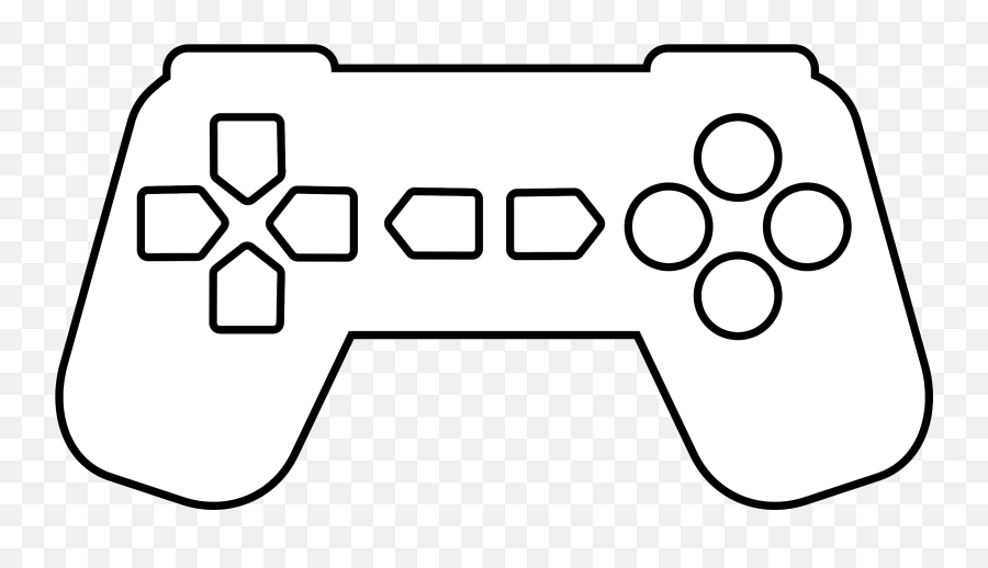 Controller Clipart Outline Controller Outline Transparent - Game Controller Icon White Png Emoji,Console Emoji