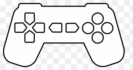 Controller Clipart Outline Controller Outline Transparent - Game Controller Icon White Png Emoji,Console Emoji