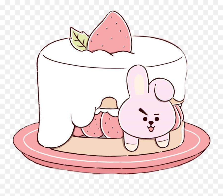 Cooky Cute Pink Bt21 Jungkook Jeonjungkook Bts Cake - Cake Decorating Supply Emoji,Decoracion De Emojis