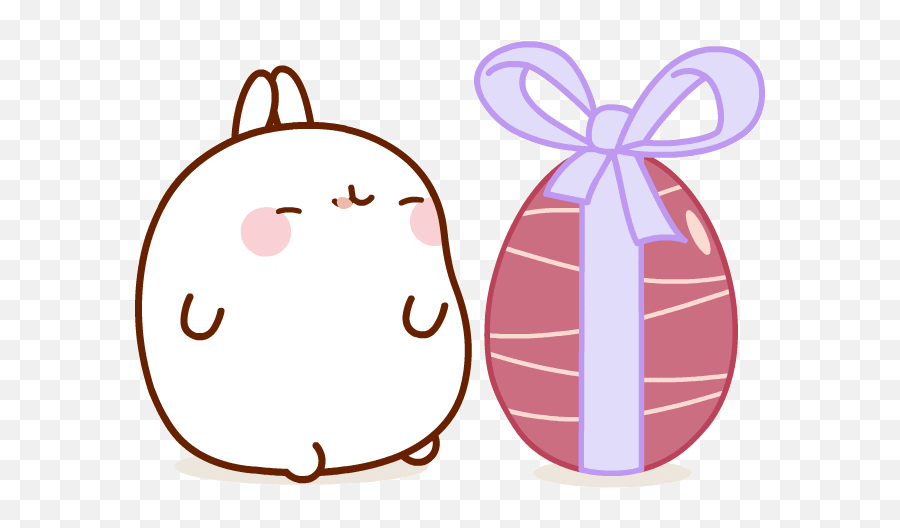 Valentines Day Love Sticker By Molang For Ios U0026 Android - Molang Easter Gif Emoji,Trash Emoji Android