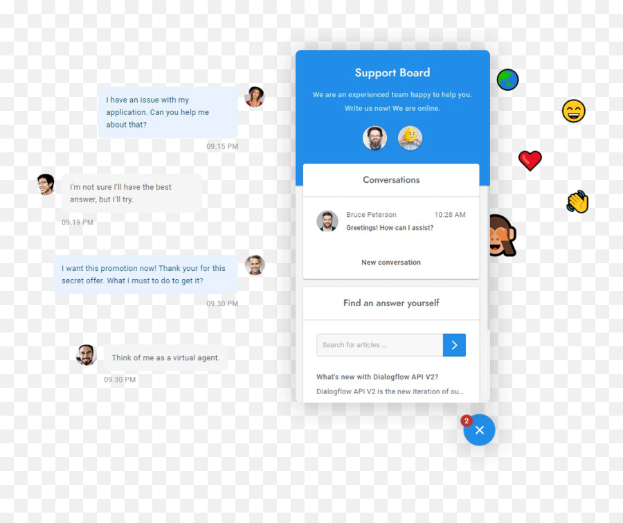 Wordpress And Php Chat Box With Chatbot - Vertical Emoji,Chat Box Emotions