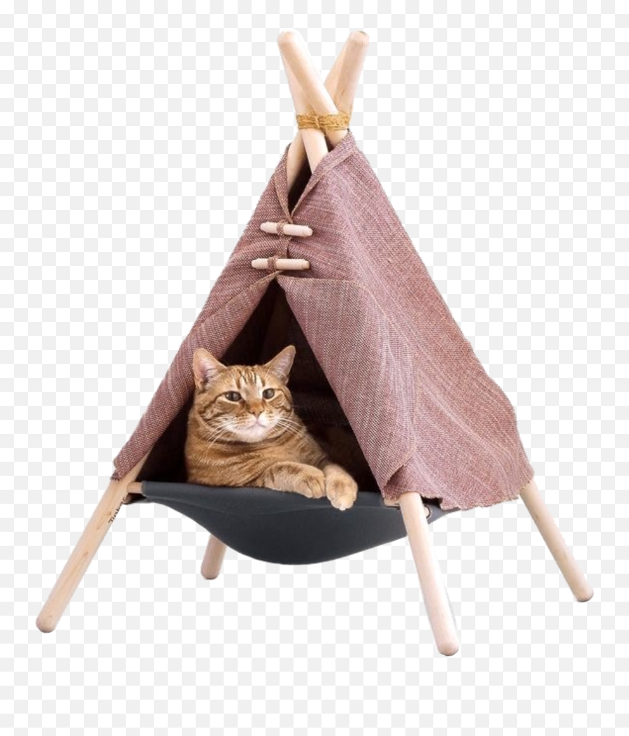 Cat Catbed Bed Teepee Sticker - Cat Teepee Hammock Emoji,Emoji Cat Woma Bed