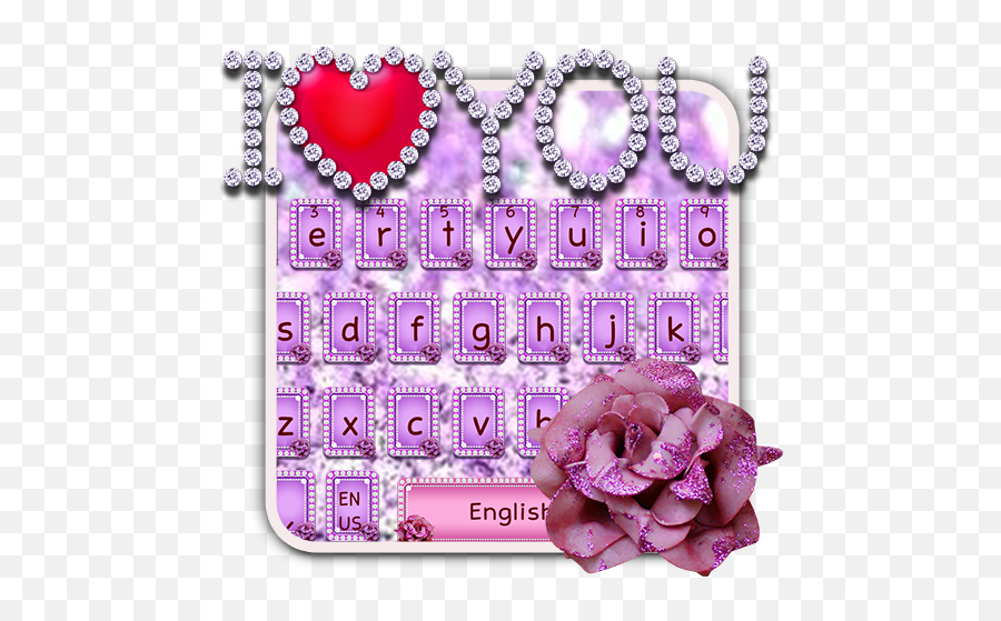 Purple Glitter Love Keyboard U2013 U201egoogle Playu201c Programos - Girly Emoji,Purple Sparkles Emoji