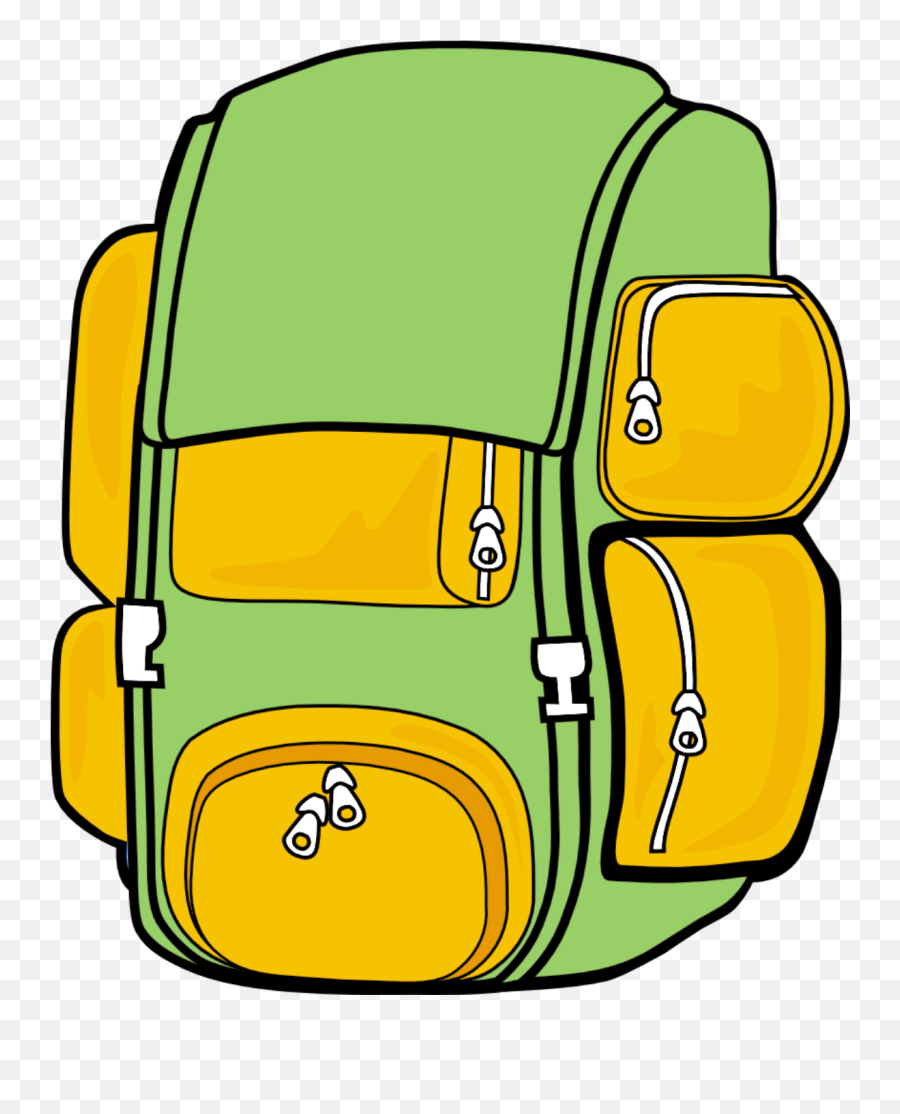 Backpack Clipart Beautystars - Clipartix Camping Back Pack Clip Art Emoji,Emoji Bookbags