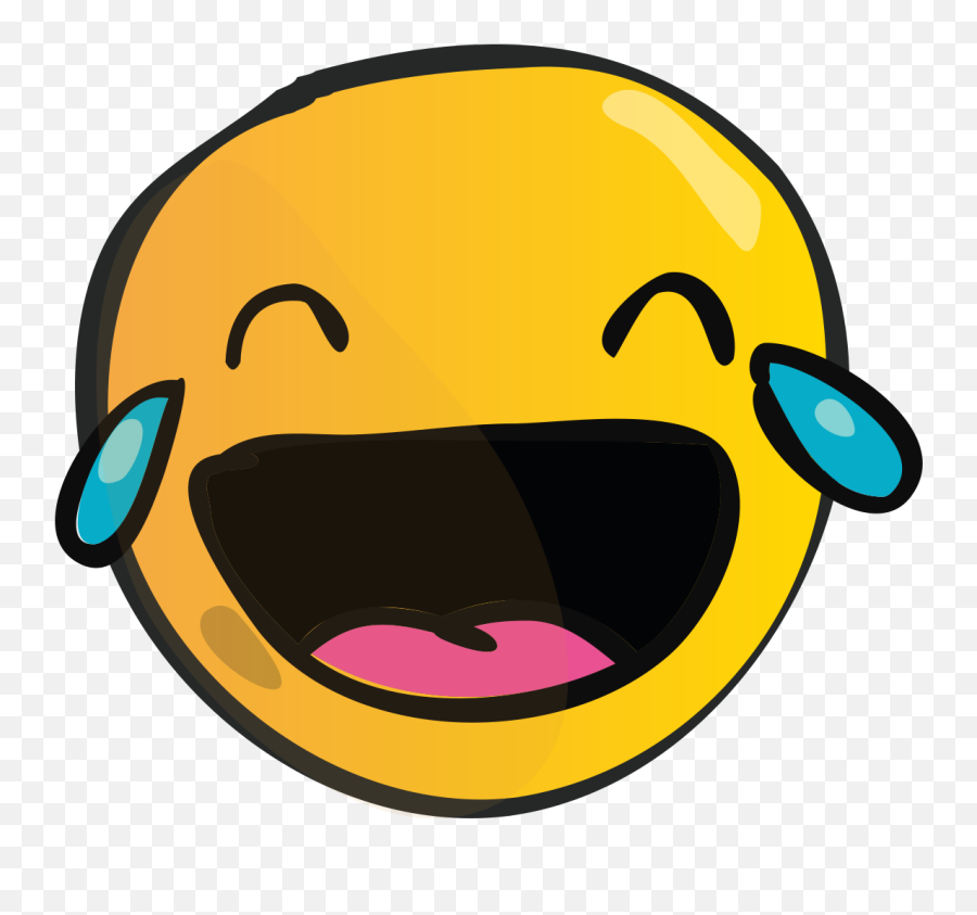 Laughing Emoji Design Wallpaper Decal - Wide Grin,Laughinig Emoji