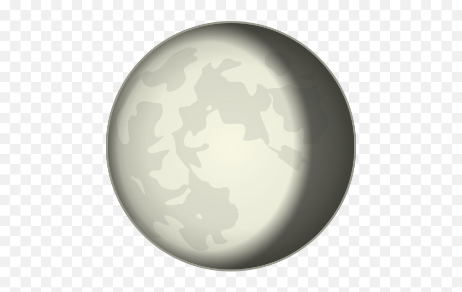 Waning Gibbous Moon Symbol Id 12497 Emojicouk - Waning Gibbous Cartoon Png,Planet Emojis