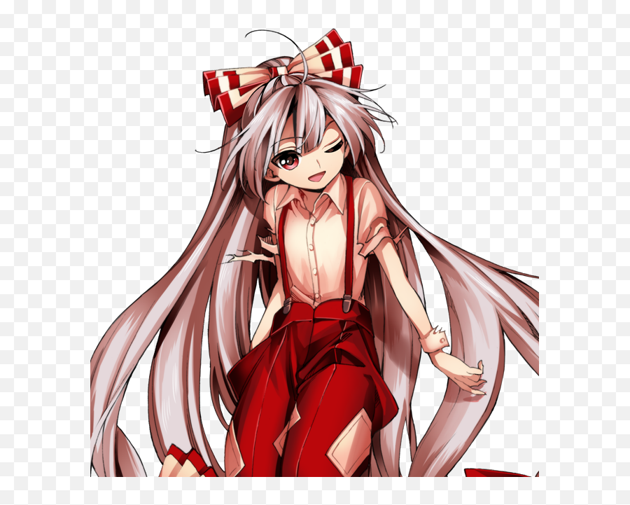 Anime Cool Girl Princess Zelda - Fujiwara No Mokou Emoji,Anime Pain Emotion