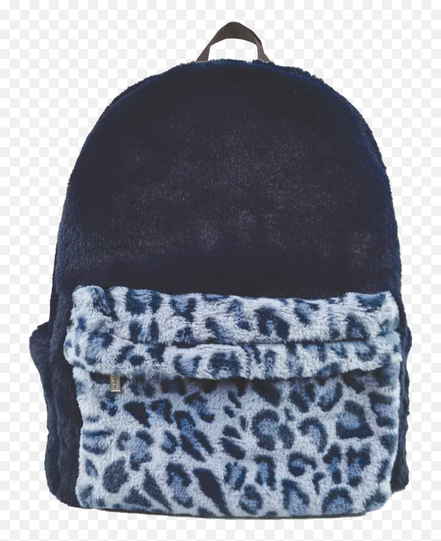 Blue Leopard Furry Backpack - Toque Emoji,Blue Shopping Bag Emojis