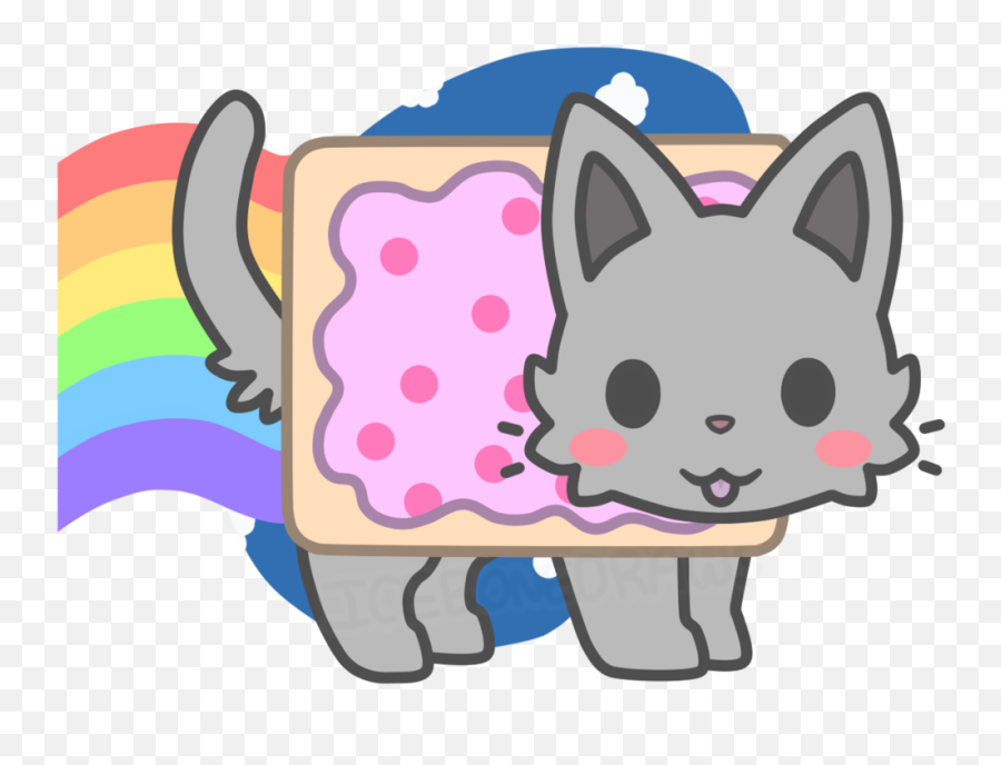 Donut Kawaii Nyan Cat - Chibi Nyan Cat Transparent Cartoon Kawaii Transparent Nyan Cat Emoji,Nyan Cat Emoticon Download