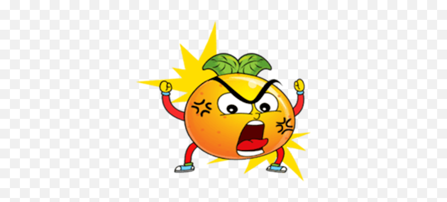 Emoji Oranges Stickers - Happy,Emoticon Drolling