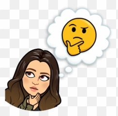 Describing Actions Using She - Bitmoji Question Emoji,Eating Popcorn Emoticon Code