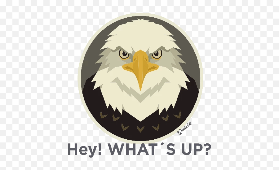 Wanderlust - Automotive Decal Emoji,Bald Eagle Emoji