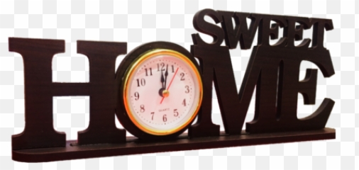 Chitransh Wooden Sweet Home Table Clock Size 28 X 11 X 4 Emoji,Wall Clock With Emotions