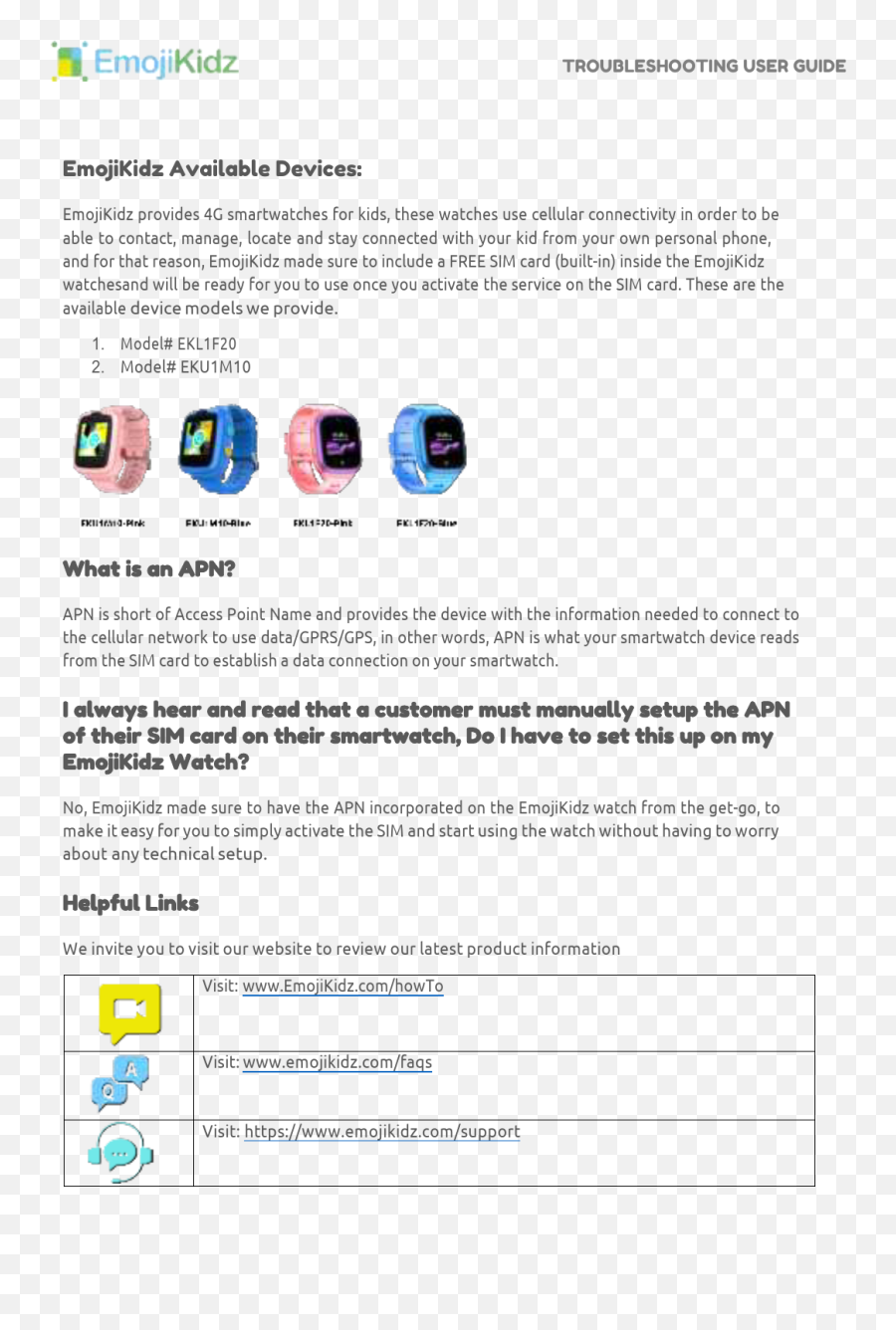 Emojikidz Sku1m10 - Pink 4 Smartwatch For Kids User Guide Emoji,What Doesa Staby Emoji Mean