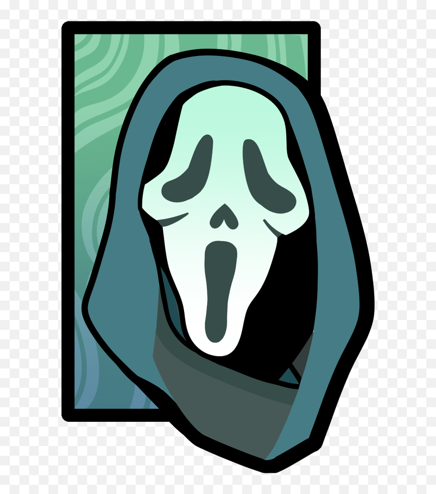 Seafoam Scary Guy Sticker Emoji,Scream Mask Emoji