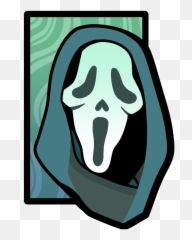 Seafoam Scary Guy Sticker Emoji,Scream Mask Emoji