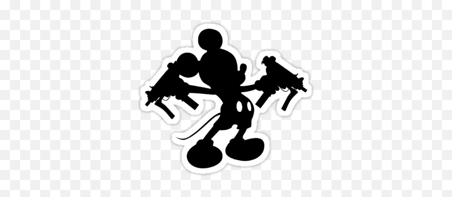 Pin - Mickey Mouse Holding Guns Emoji,Mouse Gun Emoji