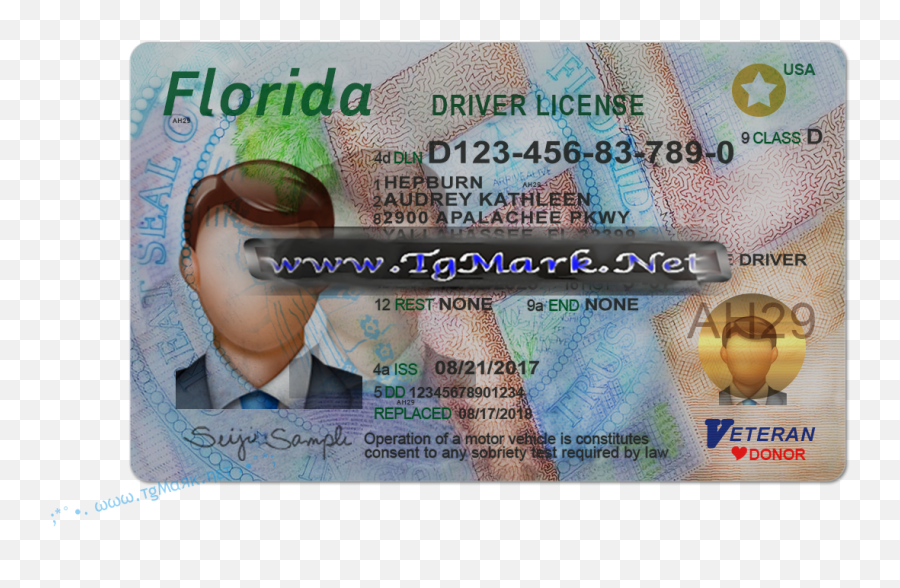 Florida Drivers License Template Photoshop - Cash Emoji,Fire Emoji Photoshop