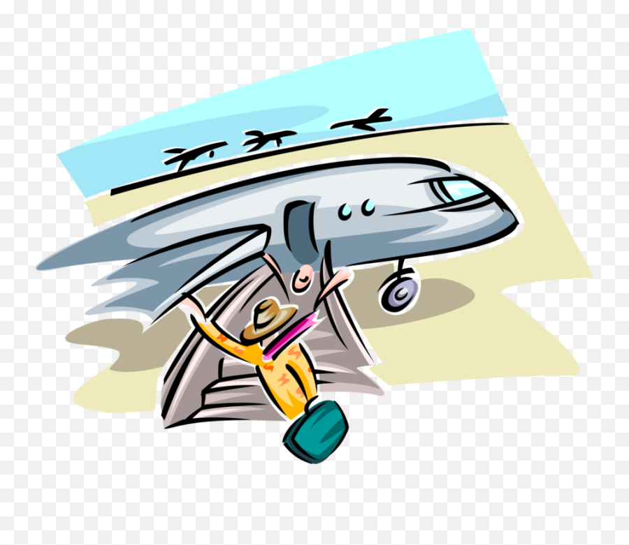 Vector Illustration Of Air Travel - Aircraft Emoji,Doge Waving Emoticon