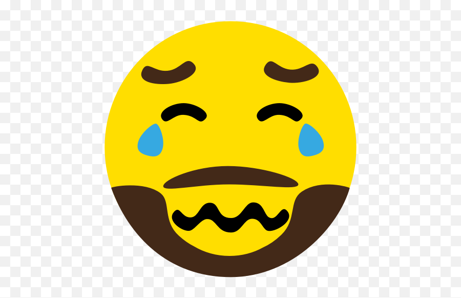 Beard Cry Emoji Face Sad Icon - Crying Emoji With Beard,Crying Emoji