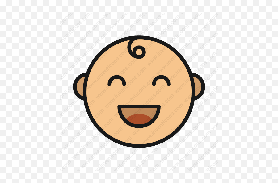 Download Baby Face Vector Icon Inventicons - Wide Grin Emoji,Baby Face Emoticon