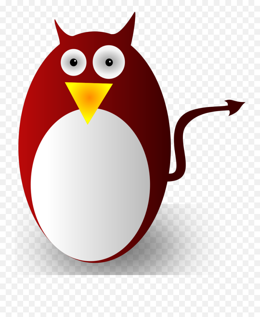 Devil Penguin Cartoon Png Svg Clip Art - Freebsd Daemon Emoji,Penguin Emojis Computer Art