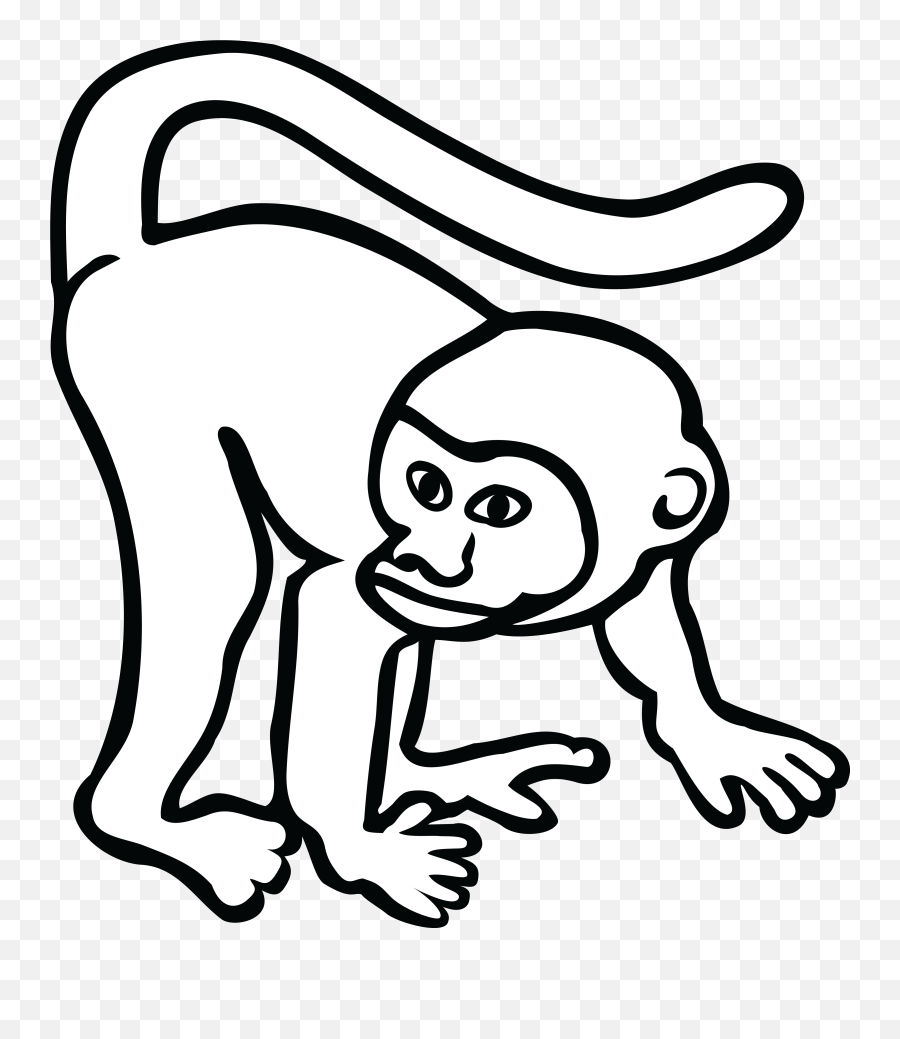Thumb Image - Monkey Png Black White Emoji,Thumbs Up Monkeys Emojis