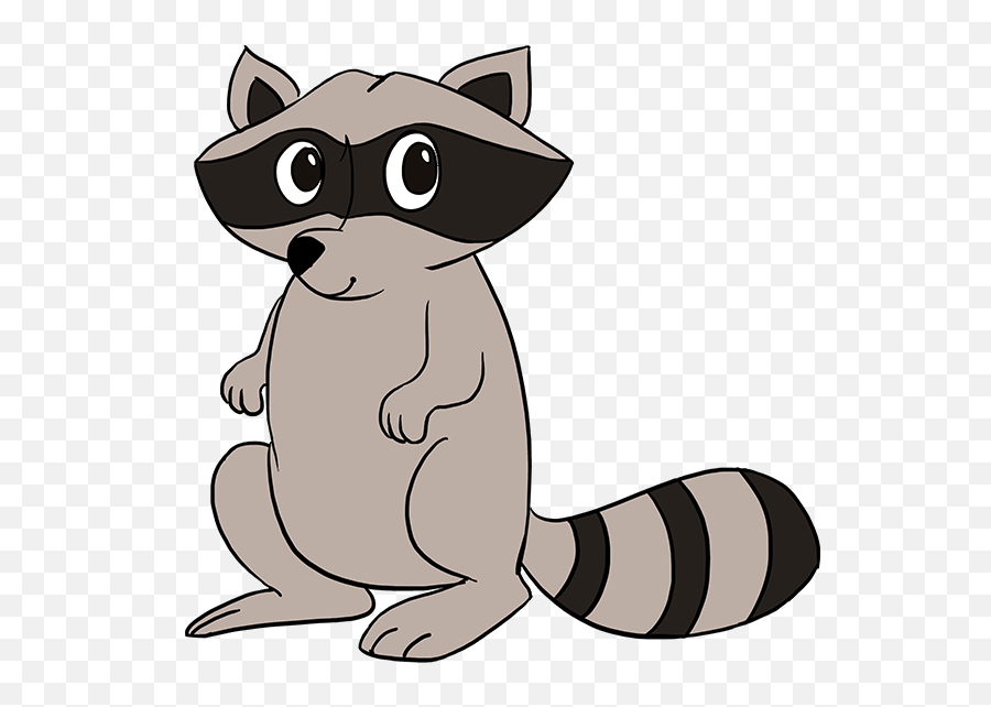 How To Draw A Raccoon - Really Easy Drawing Tutorial Emoji,Cartoon Raccoon No Emotion