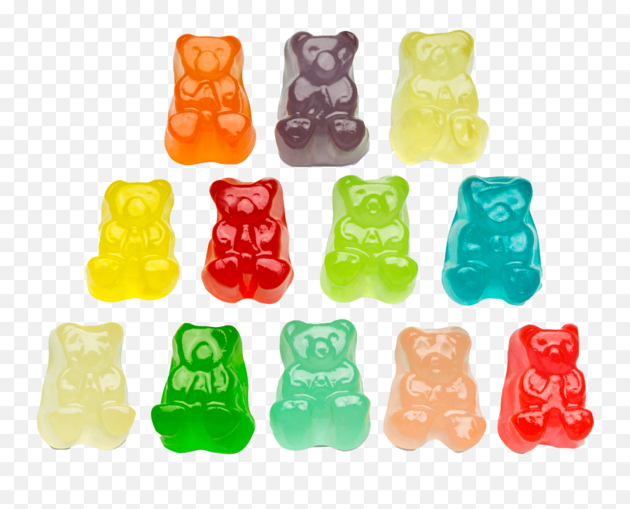 12 Flavor Gummi Bear Cubs Gummy Bears Mini Gummy Bears Emoji,Bear With Emoji On Chest